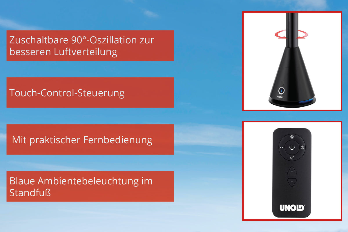 Unold TURMVENTILATOR BLACK TOWER